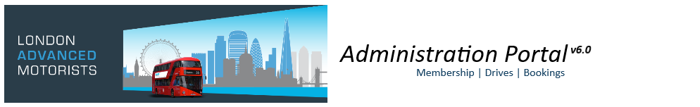 Welcome to London Advanced Motorists (LAM) Admin. Portal